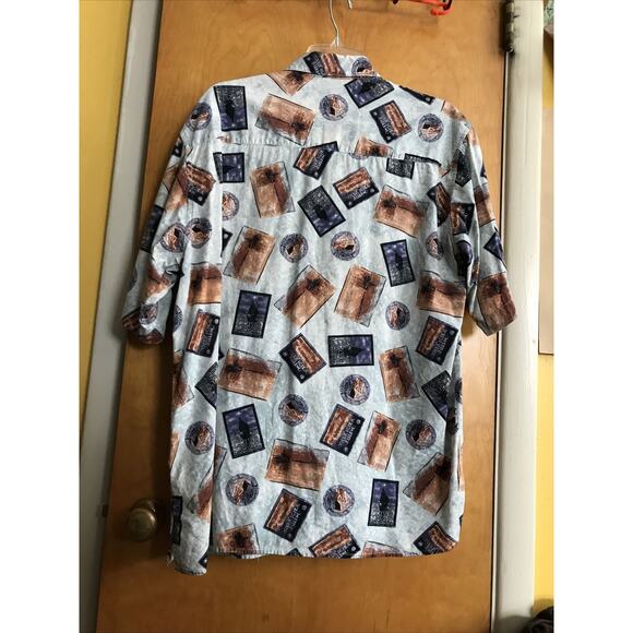 Preswick & Moore Vintage Men’s L Short Sleeve Button Down Cotton Blend Shirt - Picture 6 of 16